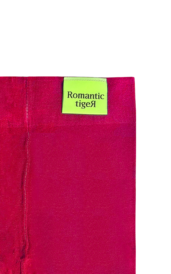 [tights] basic color tights hot pink
