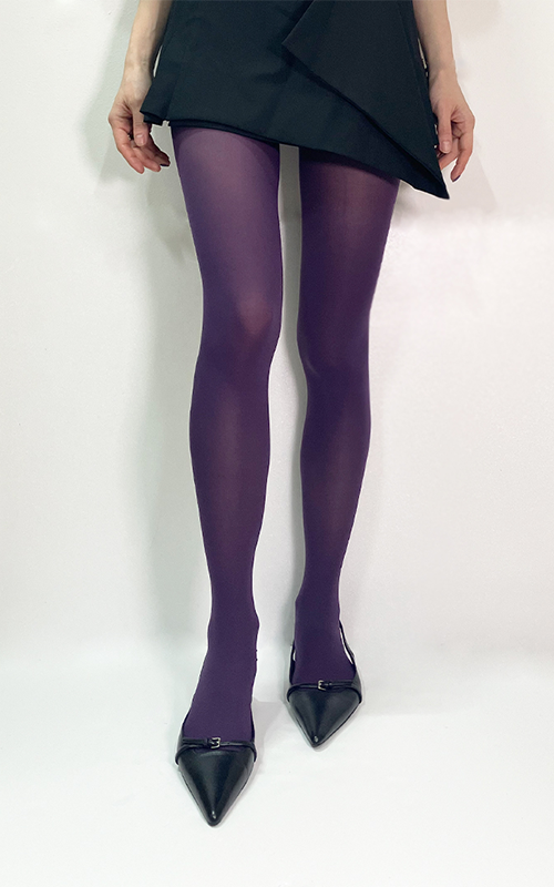 [tights] basic color tights purple